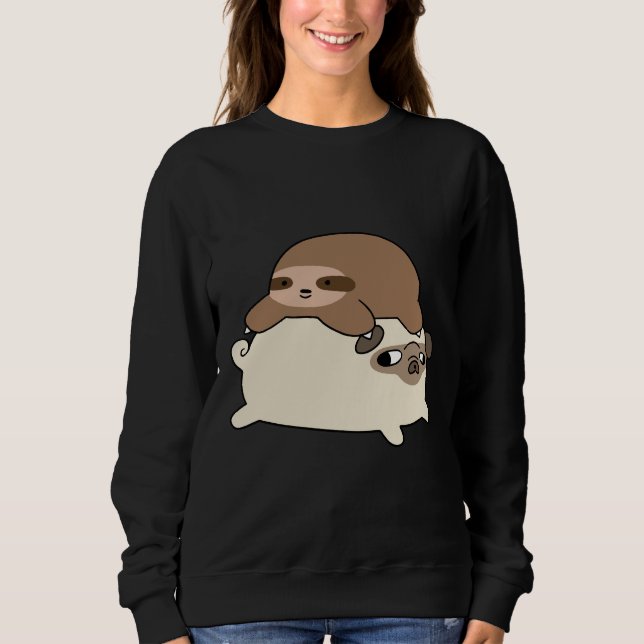 Little Sloth und Mops Essential T - Shirt 228 (Vorderseite)