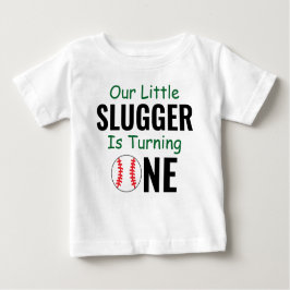 Little Slugger Baseball 1. Geburtstag Baby T-shirt