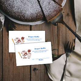 Little Slugger Baseball Diaper Raffle Baby Shower  Begleitkarte