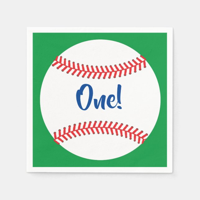 Little Slugger Baseball Geburtstagsparty Serviette (Vorderseite)