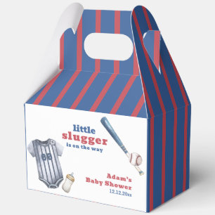 Little Slugger Baseball-Shirt Baby-Shower-Flasche Geschenkschachtel