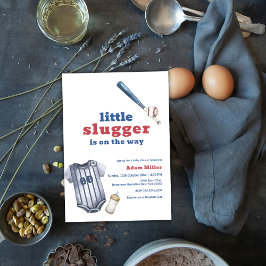 Little Slugger Baseball Shirt Bottle Baby Shower Einladung