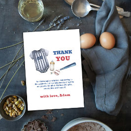 Little Slugger Baseball Shirt Boy Baby Shower Dankeskarte