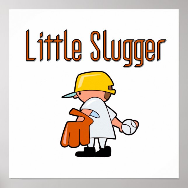 Little Slugger Baseball T - Shirt und Geschenke Poster (Vorne)