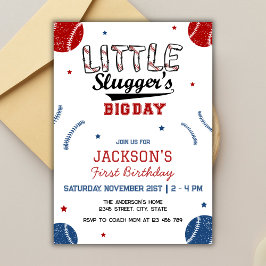 Little Slugger's Big Day I 1. Baseball Geburtstag Einladung