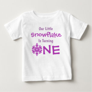 Little Snowflake 1. Geburtstag Baby T - Shirt