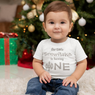 Little Snowflake 1. Geburtstag Baby T - Shirt