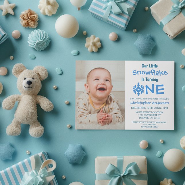 Little Snowflake 1. Geburtstag Einladung (Von Creator hochgeladen)