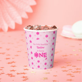 Little Snowflake 1. Geburtstag Pappbecher