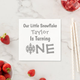 Little Snowflake 1. Geburtstag Serviette