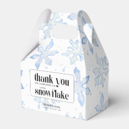 Little Snowflake Blue Wintery Baby Dusche Geschenkschachtel