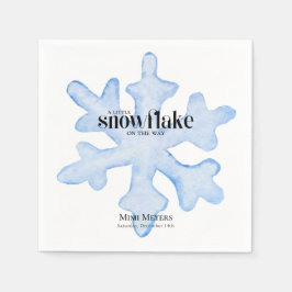Little Snowflake Blue Wintery Baby Dusche Serviette