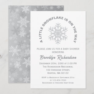 Little Snowflake Gender Neutral Winter Baby Shower Einladung