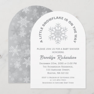 Little Snowflake Gender Neutral Winter Baby Shower Einladung