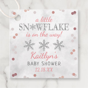 Little Snowflake Girls Winter Baby Dusche Geschenkanhänger