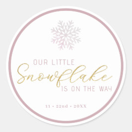 Little Snowflake Winter Baby Shower Sticker