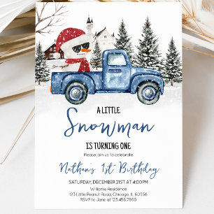 Little Snowman Birthday Einladung