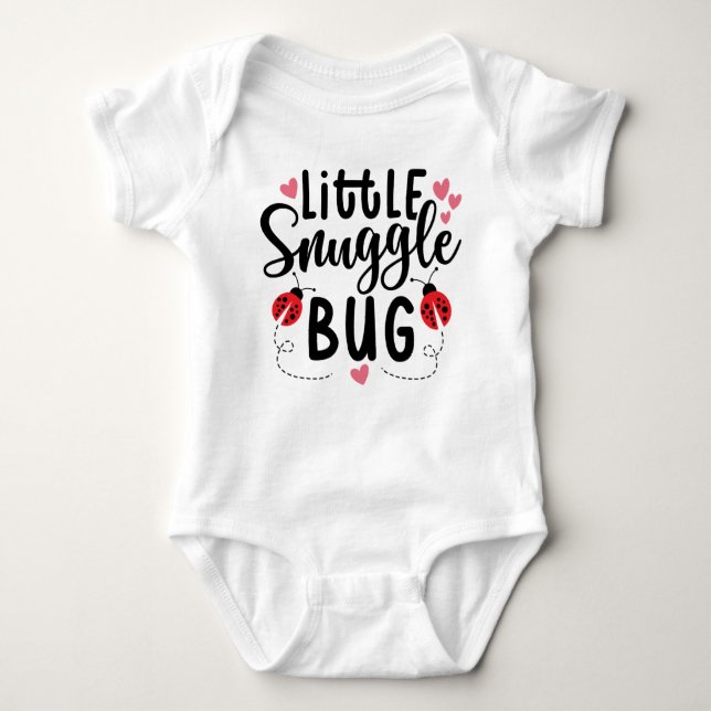 Little Snuggle Bug Short Sleeve Baby Bodysuit Baby Strampler (Vorderseite)