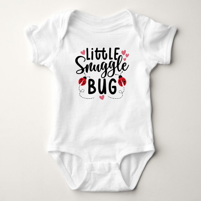 Little Snuggle Bug Short Sleeve Baby Bodysuit Strampler (Vorderseite)