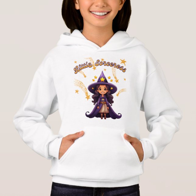Little Sorceress – Kids’ Halloween Hoodie (Vorderseite)
