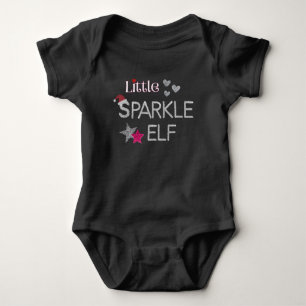 Little Sparkle Elf für Weihnachtskarosserieanzug Baby Strampler