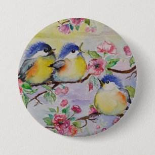 Little Sparrows Button - Painting