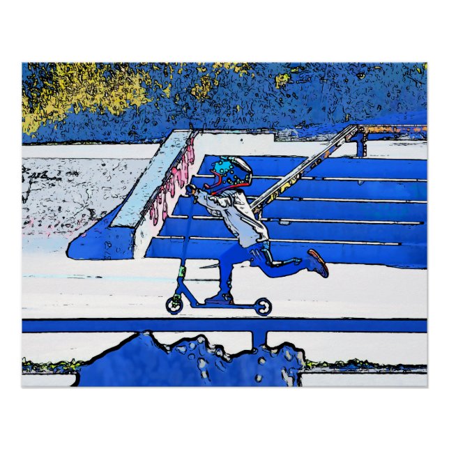 Little Speedster - Scooter Rider Poster (Vorderseite)