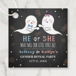 Little Spirit Halloween Ghosts Gender Reveal Party Geschenkanhänger