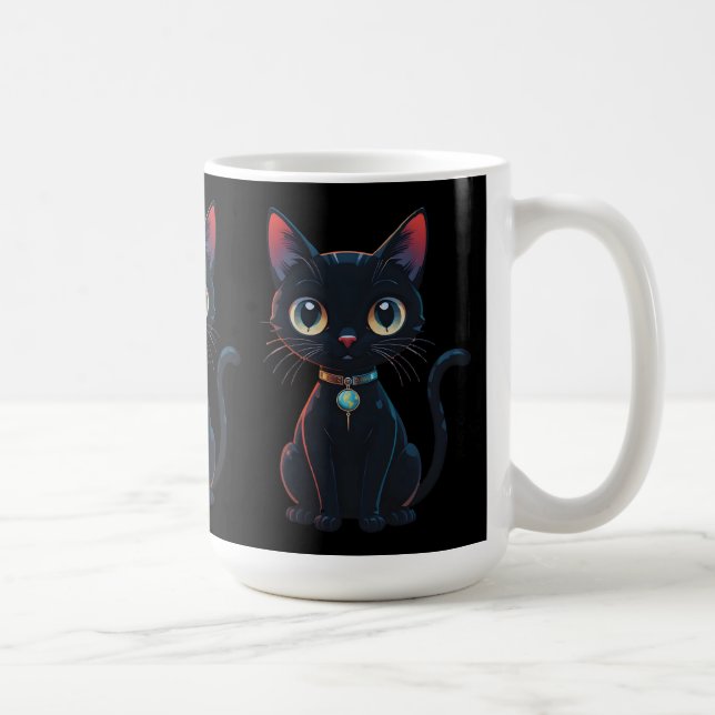 Little Spooky Black Cat Kaffeetasse (Rechts)