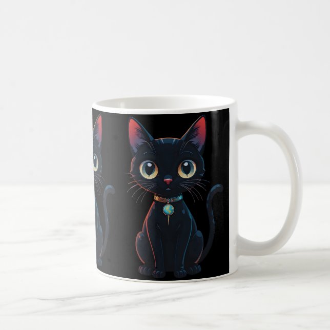Little Spooky Black Cat Kaffeetasse (Rechts)