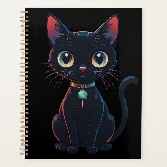 Little Spooky Black Cat Planer (Vorderseite)