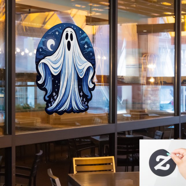 Little Spooky Ghost - Halloween 16 - Fan Fun Fensteraufkleber (Restaurantfenster)