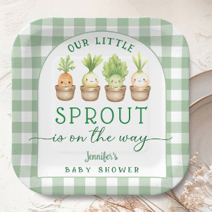 Little Sprout Baby Shower Pappteller