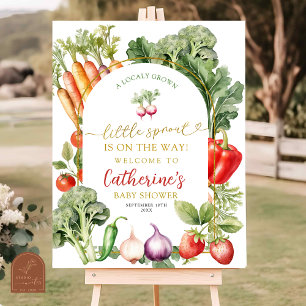 Little Sprout Bauern Market Baby Dusche Poster
