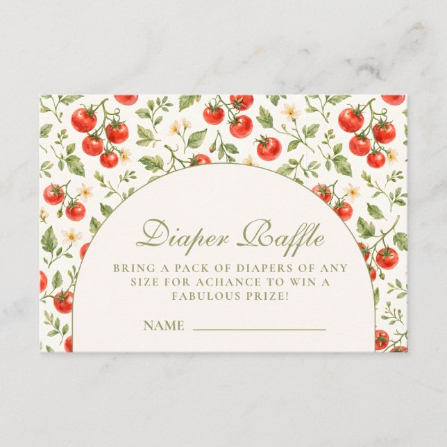 Little Sprout Botanical Windel-Raffel Begleitkarte (Vorderseite)