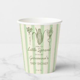 Little sprout farmers market baby shower monogram  pappbecher