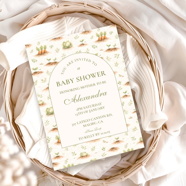 Little Sprout Garden Baby Shower Einladung (Von Creator hochgeladen)