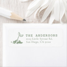 Little Sprout Hand-drawn Baby Shower Return Addres