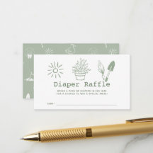 Little Sprout Hand-drawn Diaper Raffle Ticket
