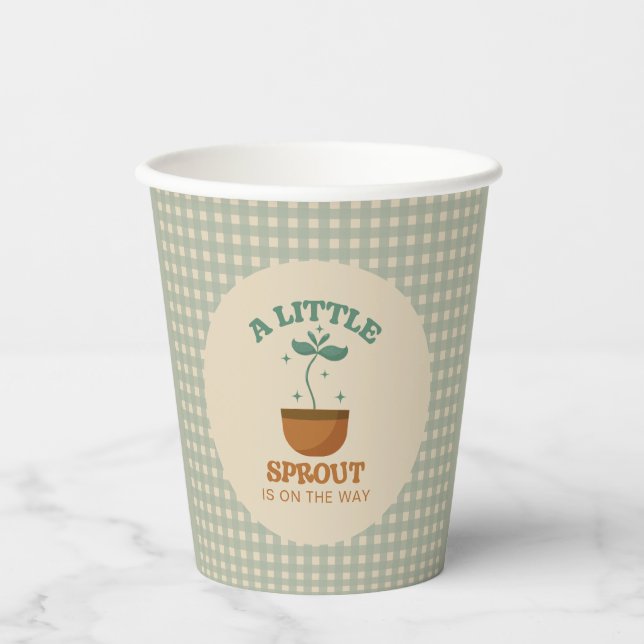 Little Sprouts Garden Party Babydusche Pappbecher (Vorderseite)
