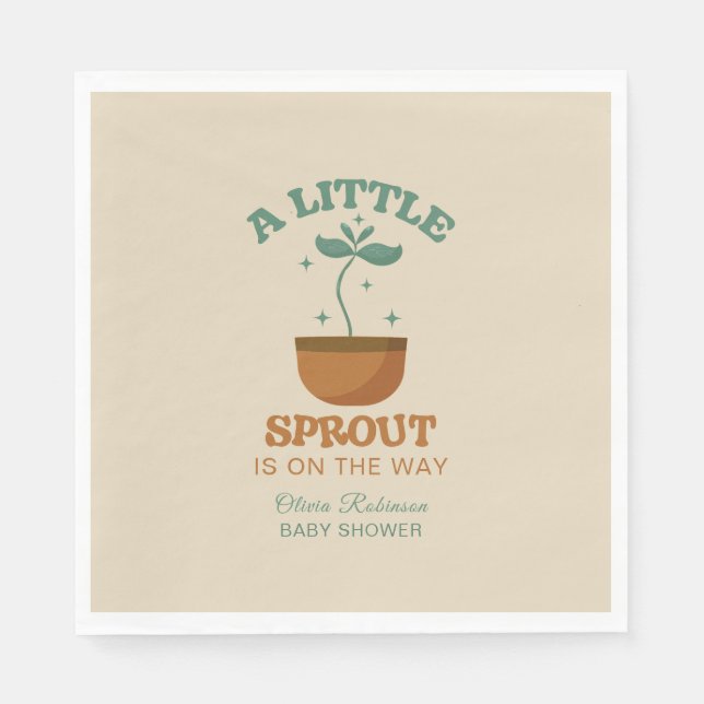 Little Sprouts Garden Party Babydusche Serviette (Vorderseite)