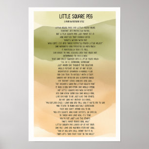"Little Square Peg" von Margaret Ortiz Poster