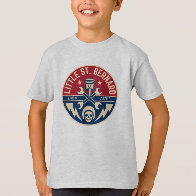 Little St Bernard Pass Französisch italy Alpenmoto T-Shirt (Vorderseite)