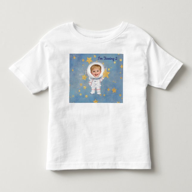 Little Star Astronaut Birthday T-Shirt (Vorderseite)