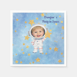 Little Star Astronaut Party Napkin Serviette