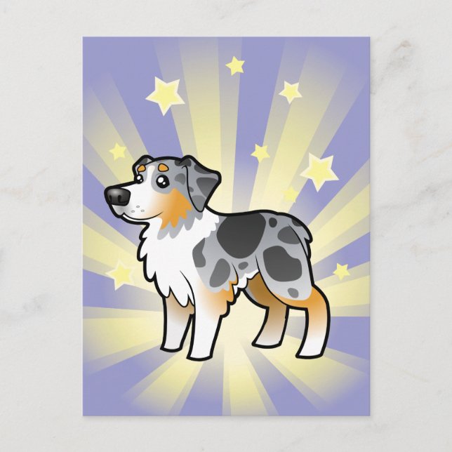 Little Star Australian Shepherd Postkarte (Vorderseite)
