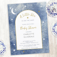 Little Star Baby Dusche Einladung Postkarte