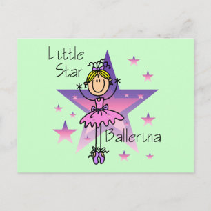 Little Star Ballerina - Blond Hair Postkarte