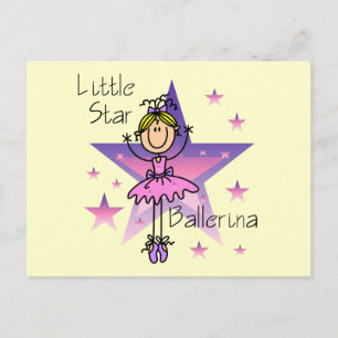 Little Star Ballerina - Blond Hair Postkarte