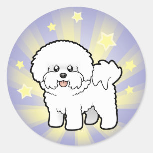 Little Star Bichon Frise Runder Aufkleber
